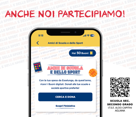 Amici di scuola e dello sport esselunga - anche noi partecipiamo